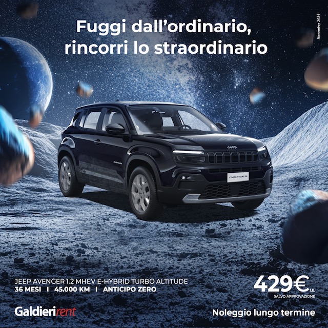 Jeep Avenger Altitude Noleggio Bologna 11/12/2024