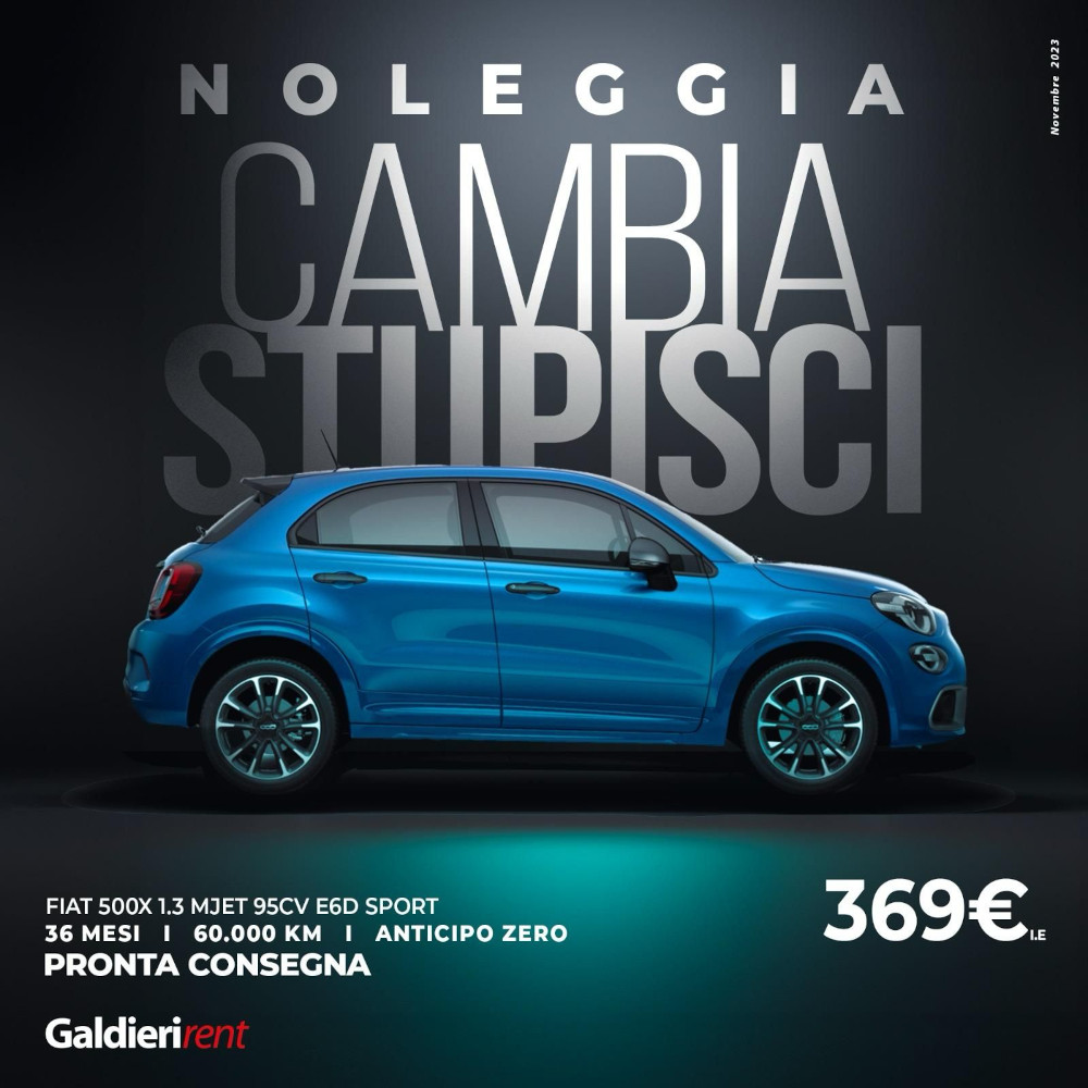 Fiat 500X Noleggio Bologna 15/11/2023