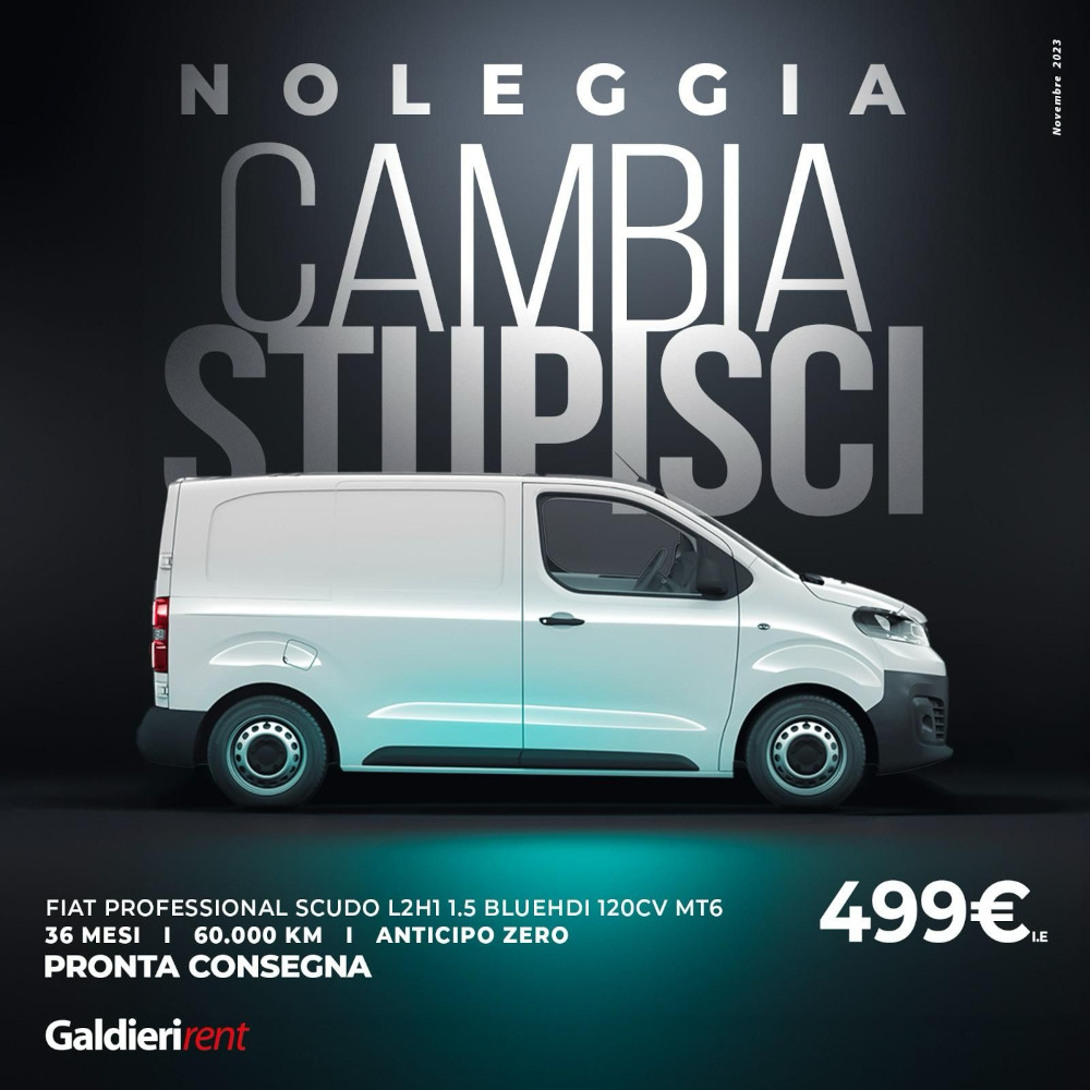 Fiat Scudo Noleggio Bologna 15/11/2023