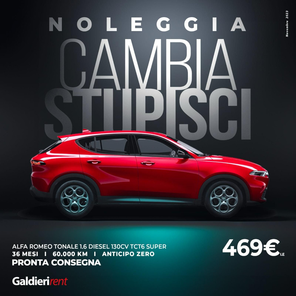 Alfa Romeo Tonale Noleggio Bologna 15/11/2023