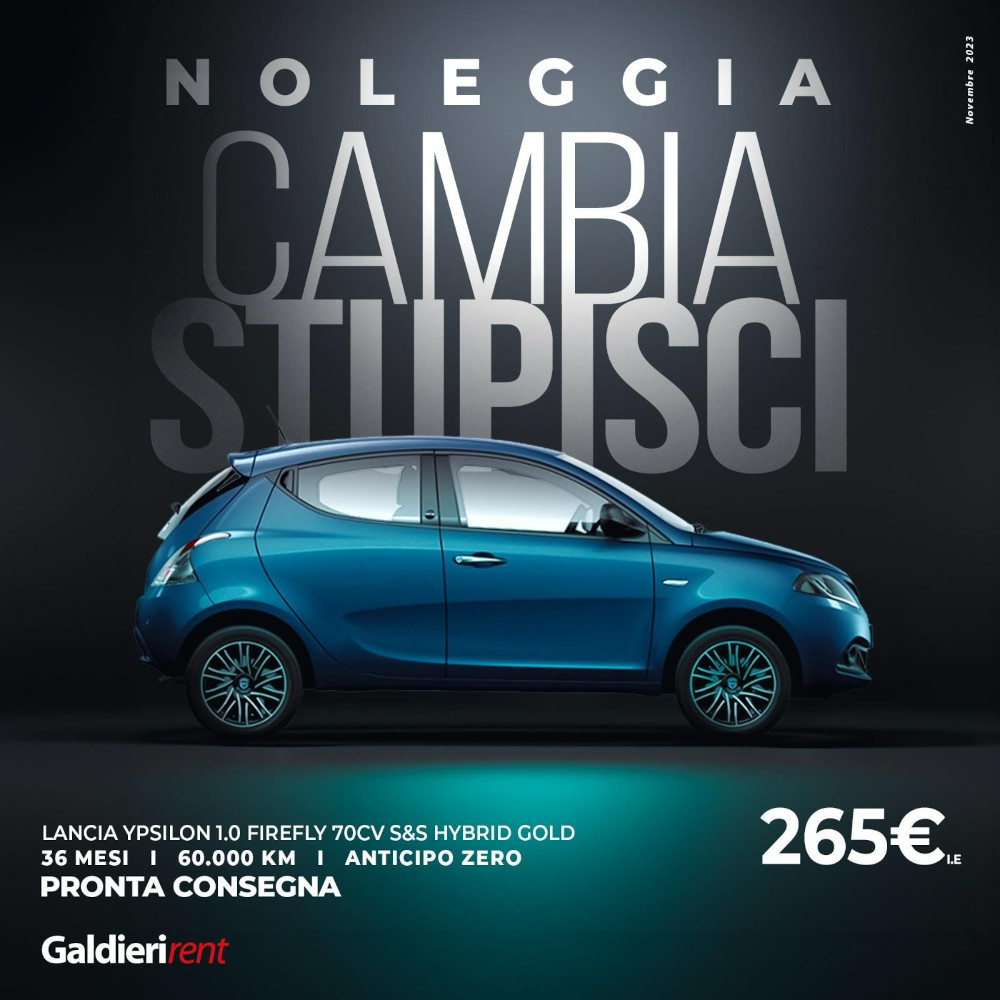 Lancia Ypsilon Noleggio Bologna 15/11/2023