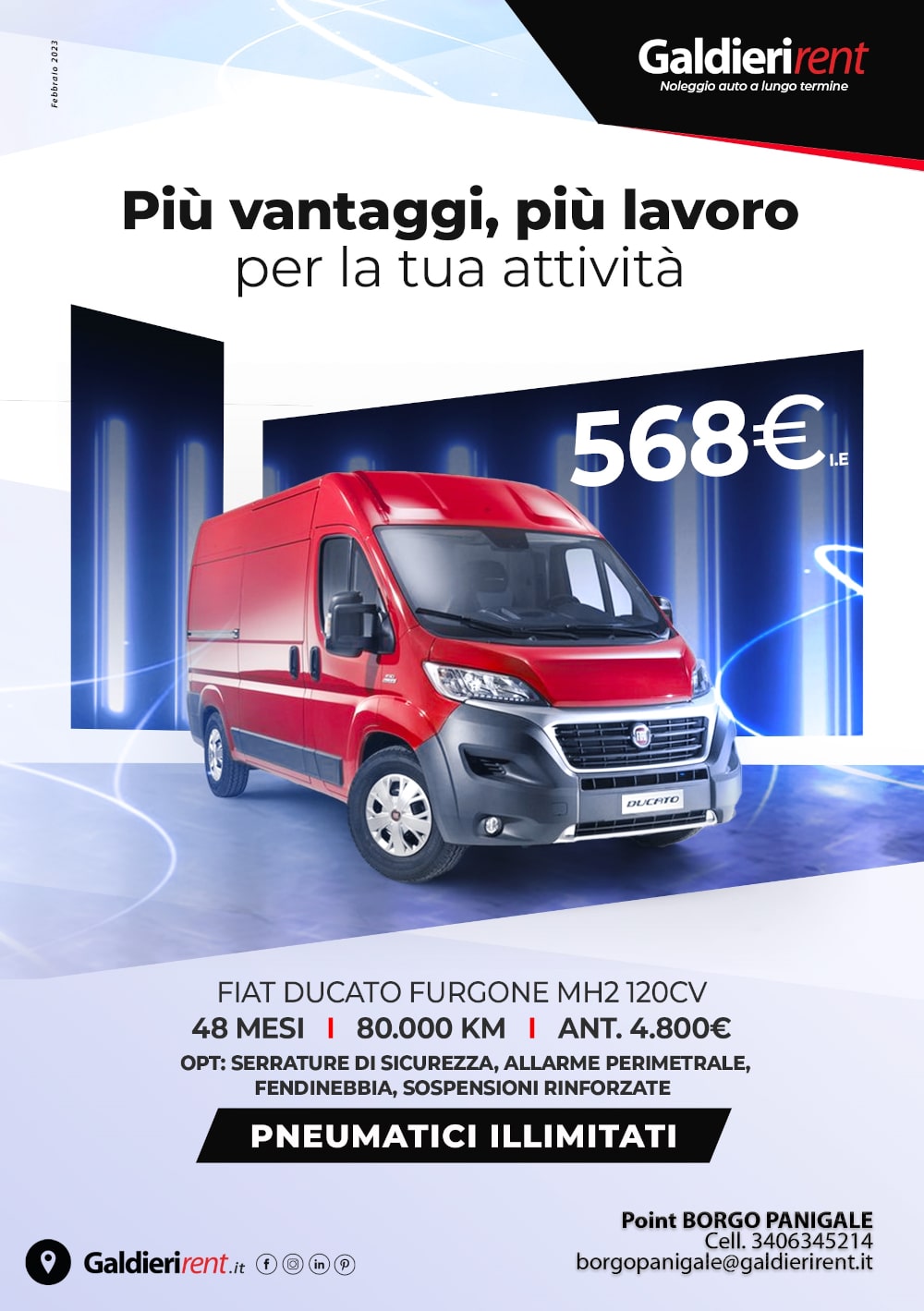 Fiat Ducato Noleggio Bologna 02/2023
