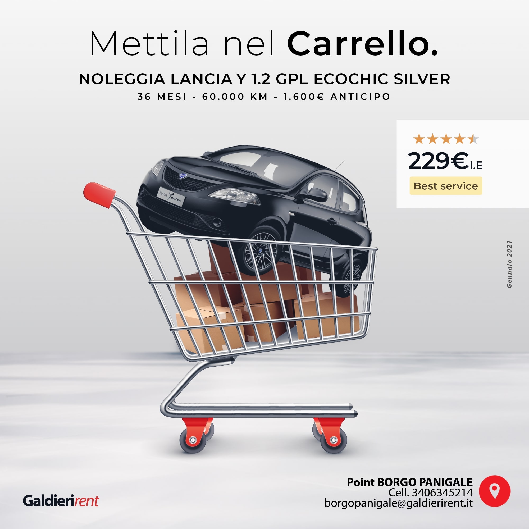 Lancia Y Noleggio Bologna 229€ 11/2021