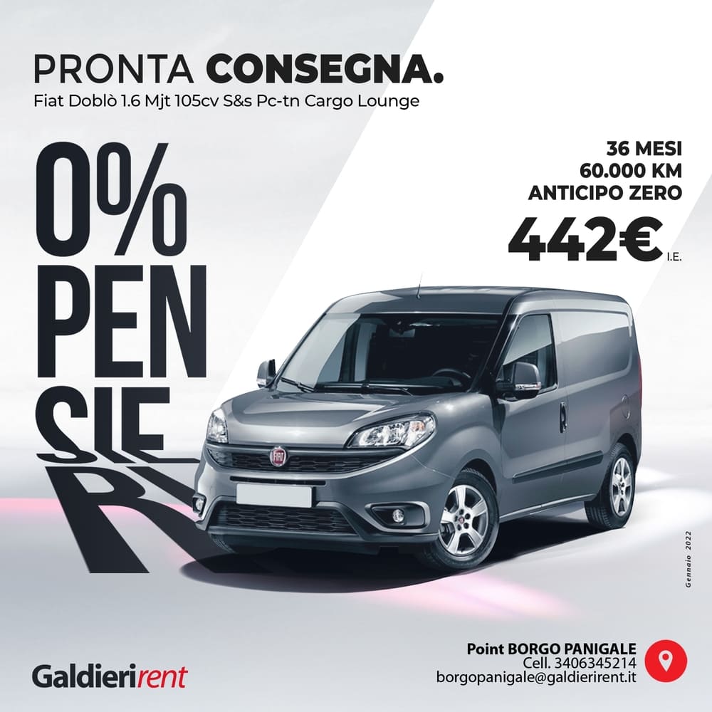 Fiat Doblo Noleggio Bologna 01/2022