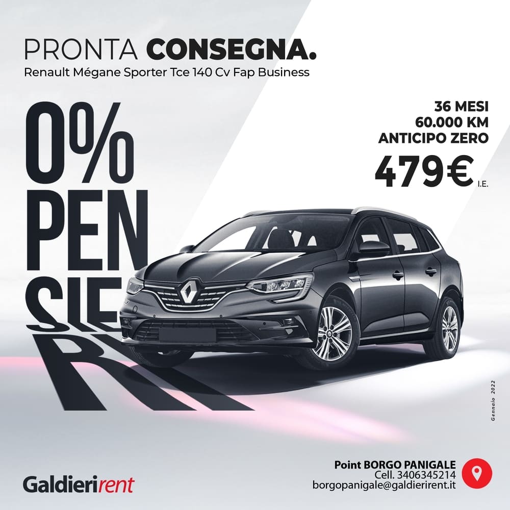 Renault Megane Noleggio Bologna 01/2022 