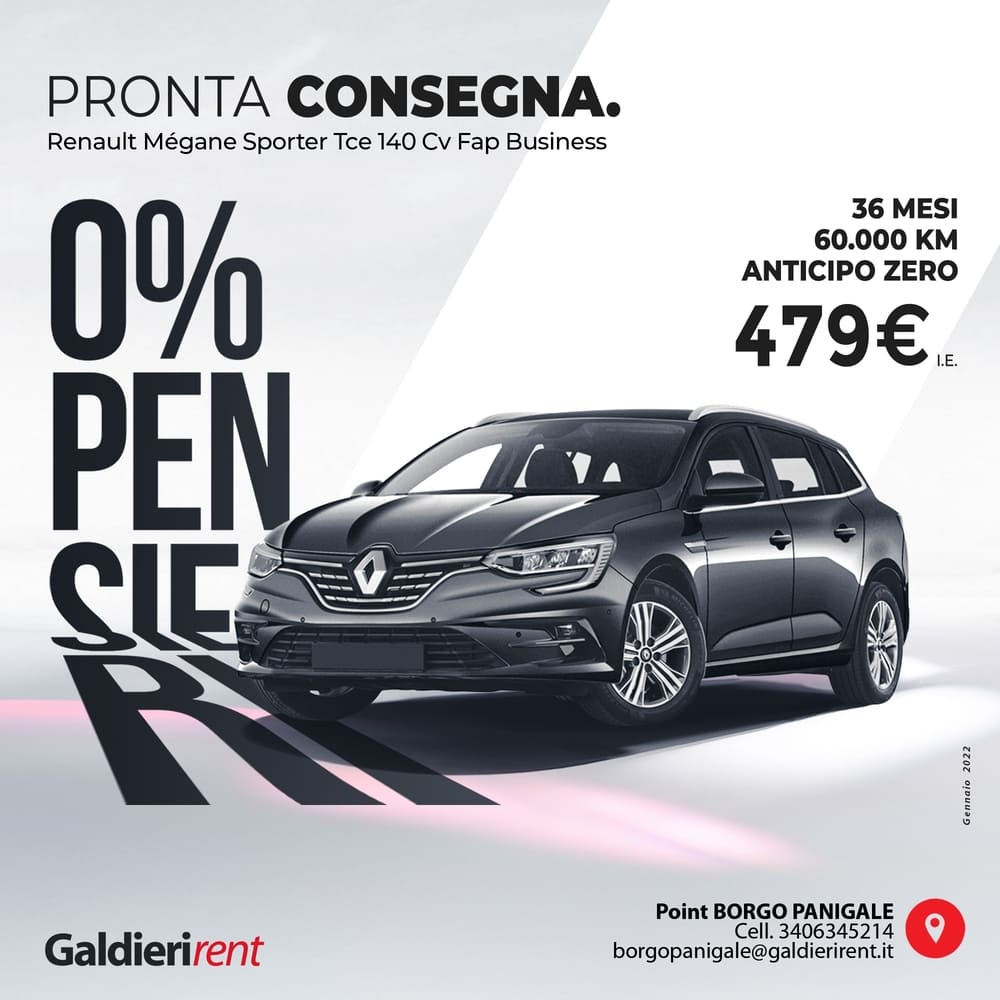Renault Megane Noleggio Bologna 01/2022