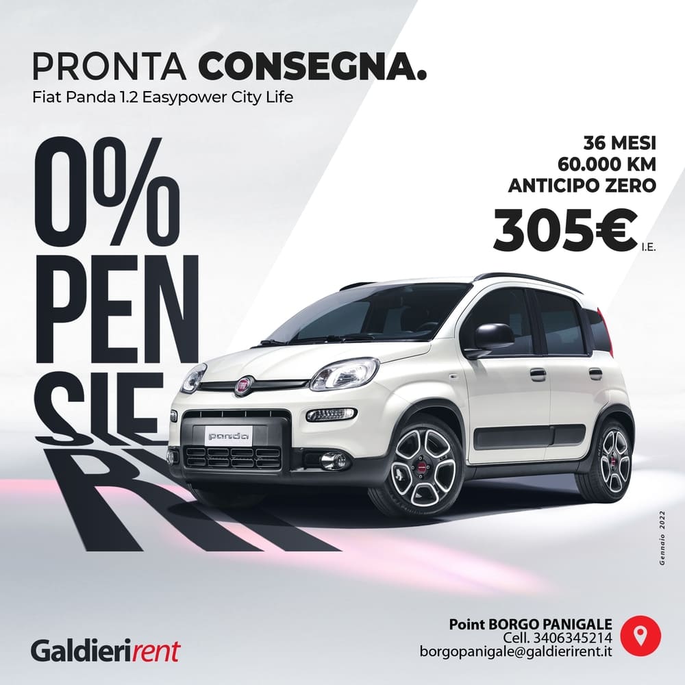 Fiat Panda Noleggio Bologna 01/2022