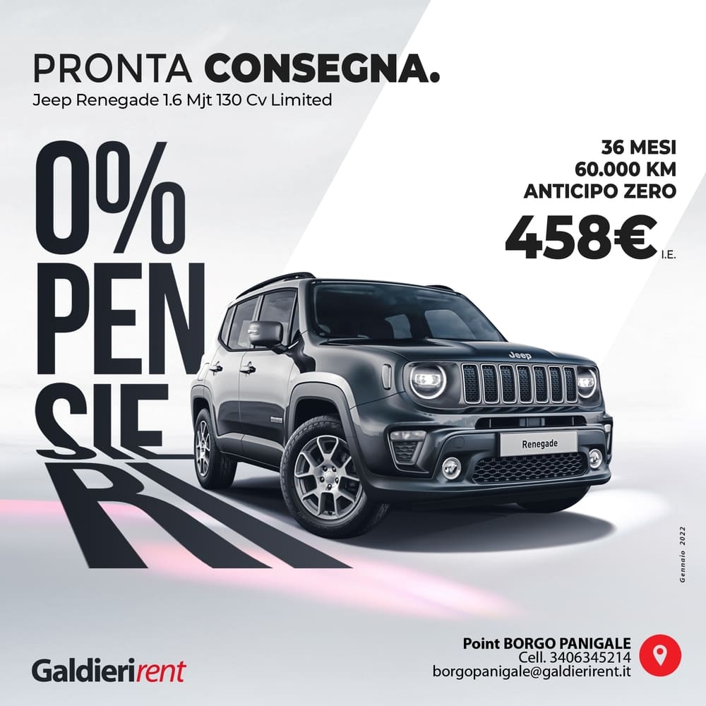 Jeep Renegade Noleggio Bologna 01/2022 