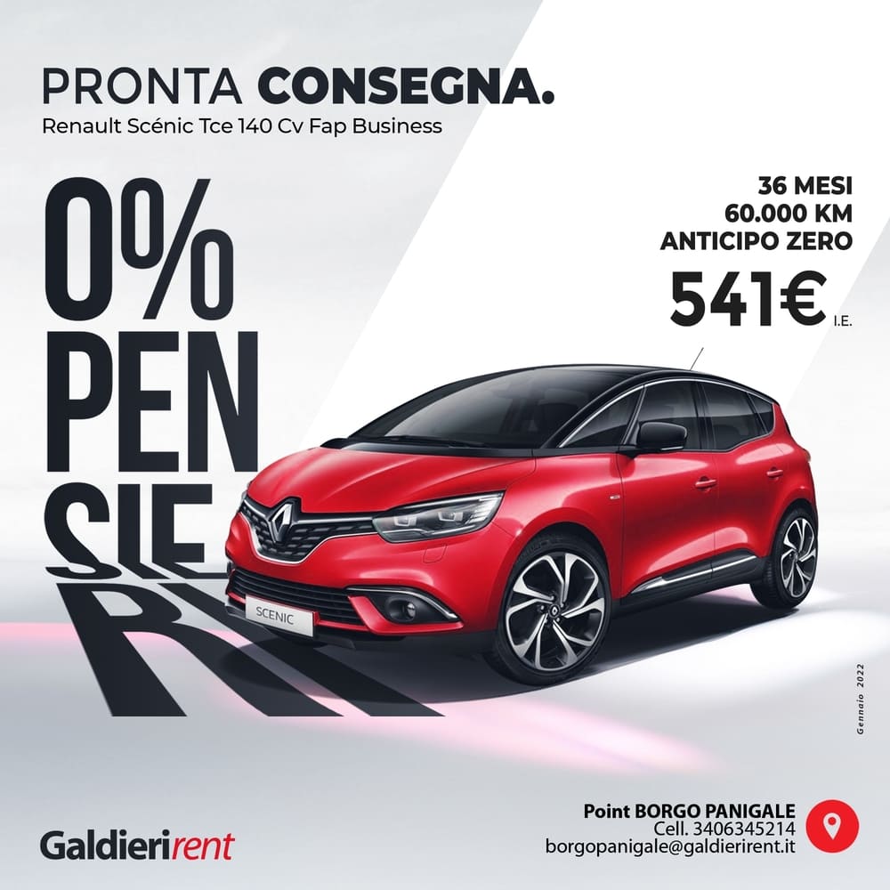 Renault Scenic Noleggio Bologna 01/2022  