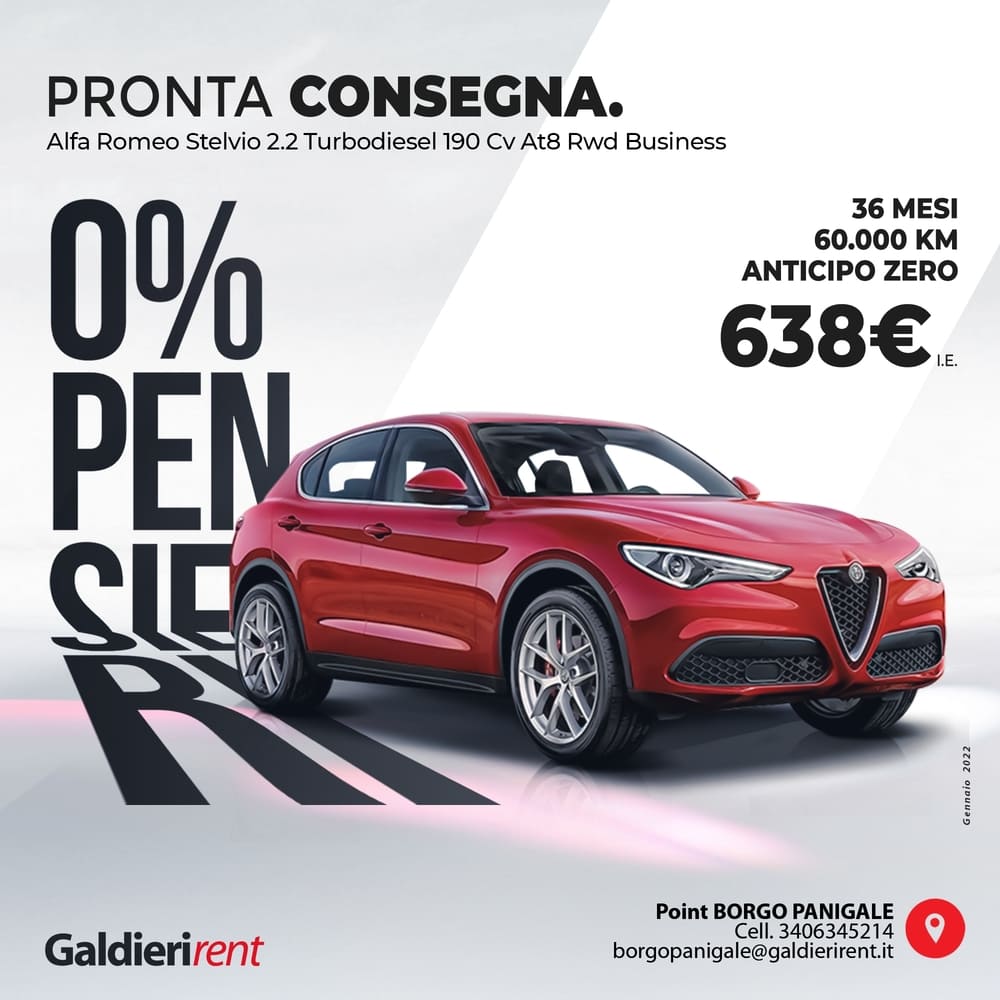 Alfa Romeo Stelvio Noleggio Bologna 01/2022