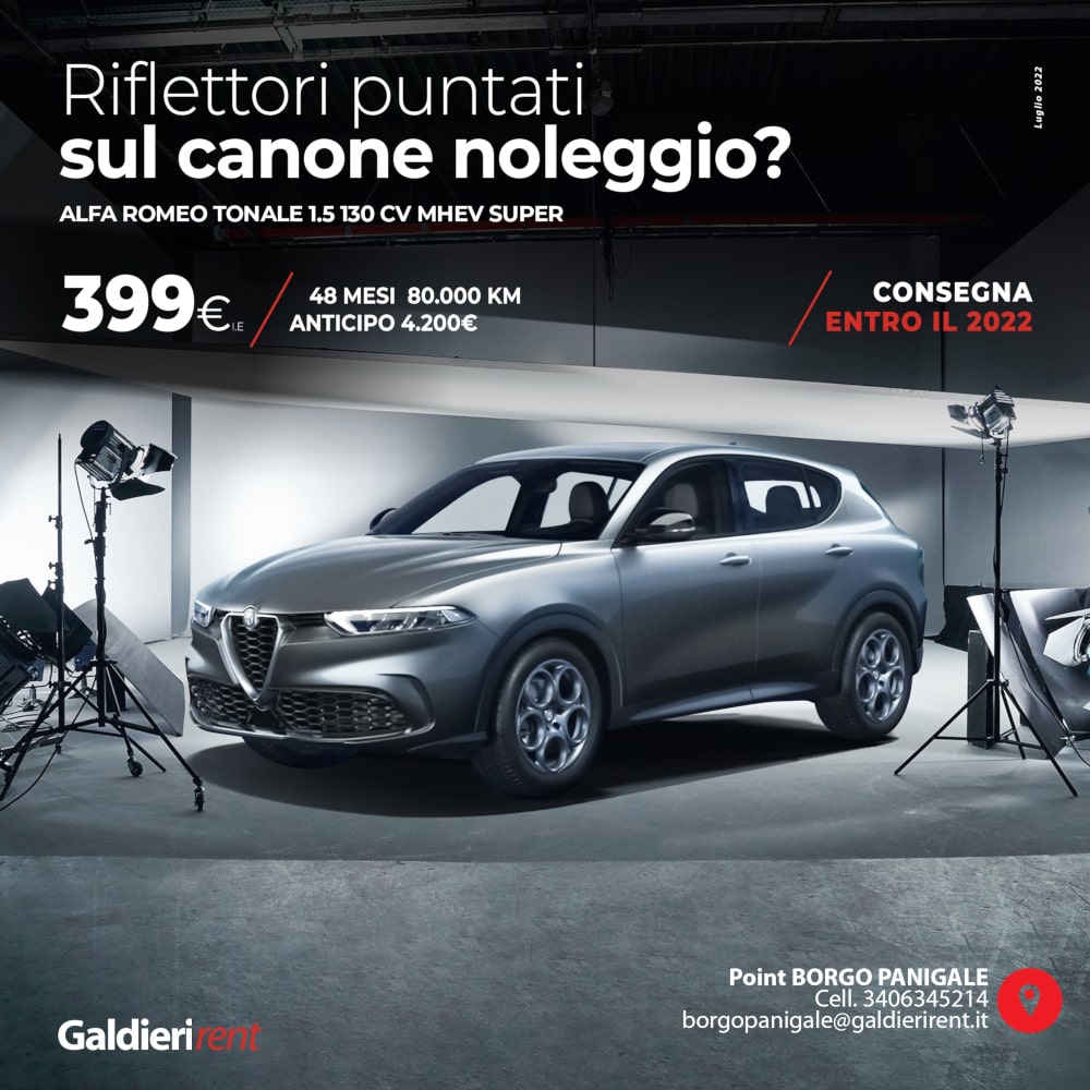 Alfa Romeo Tonale Noleggio Bologna 07/2022