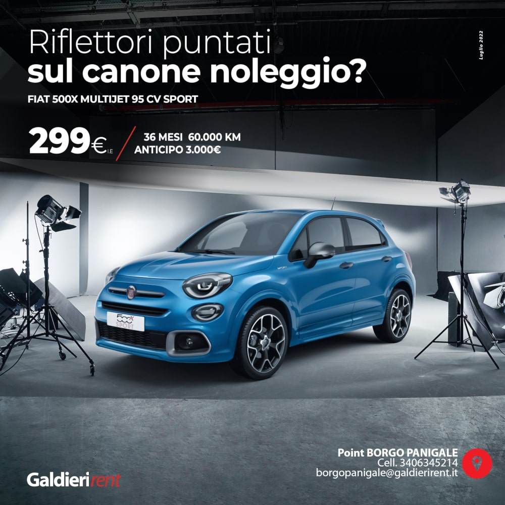 Fiat 500x Noleggio Bologna 07/2022 
