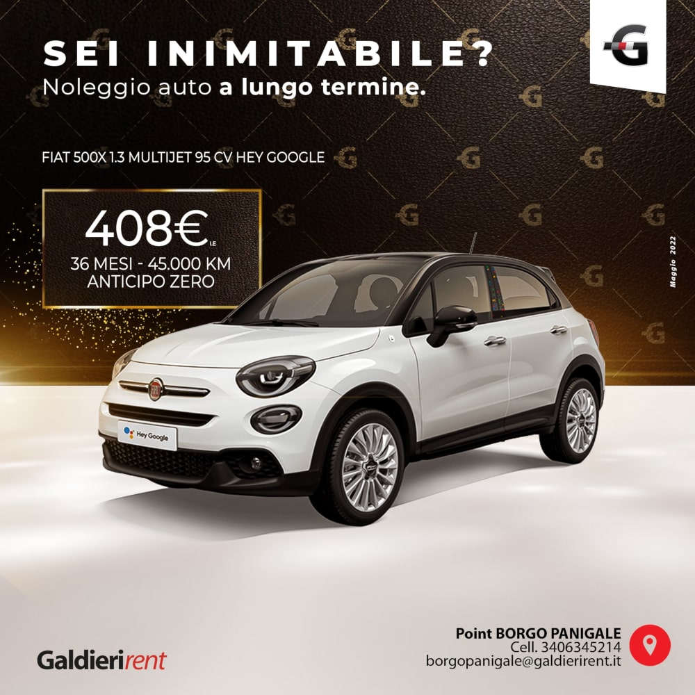 Fiat 500X Noleggio Bologna 05/2022