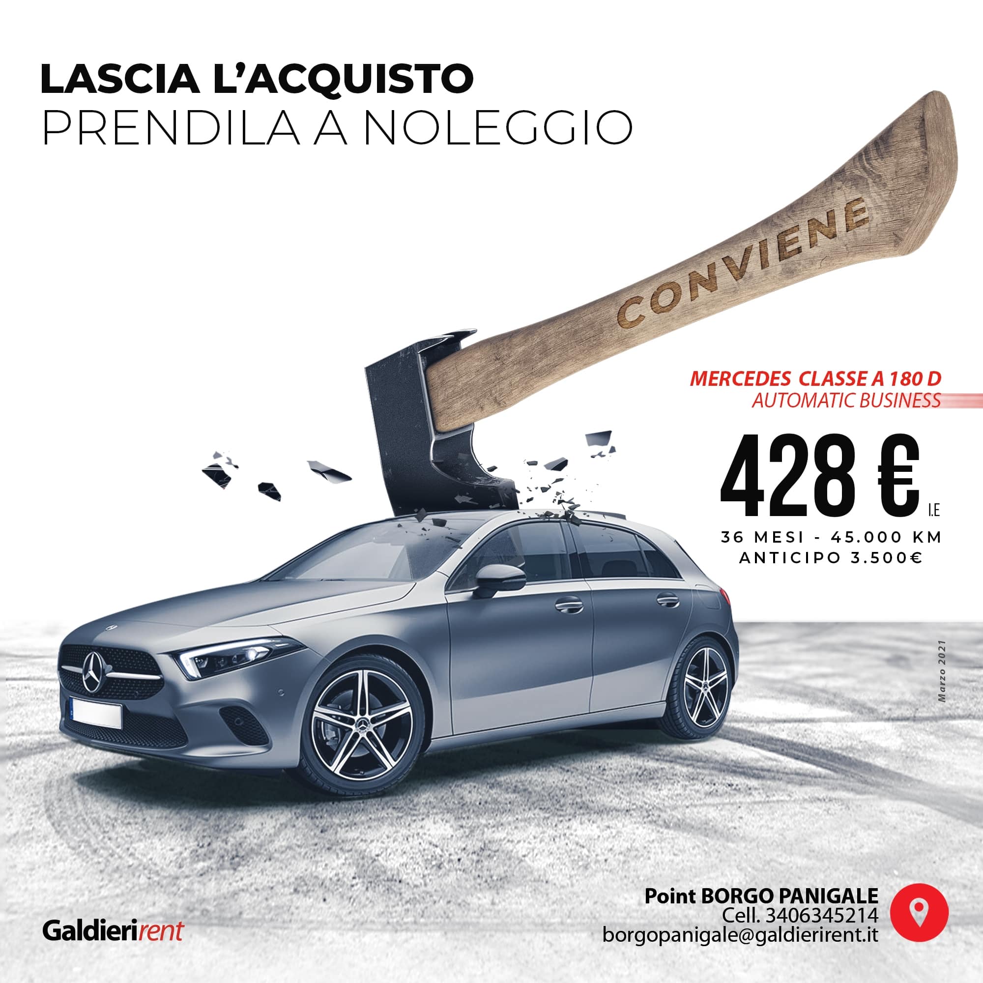 Mercedes Classe A Noleggio Bologna 03/2021