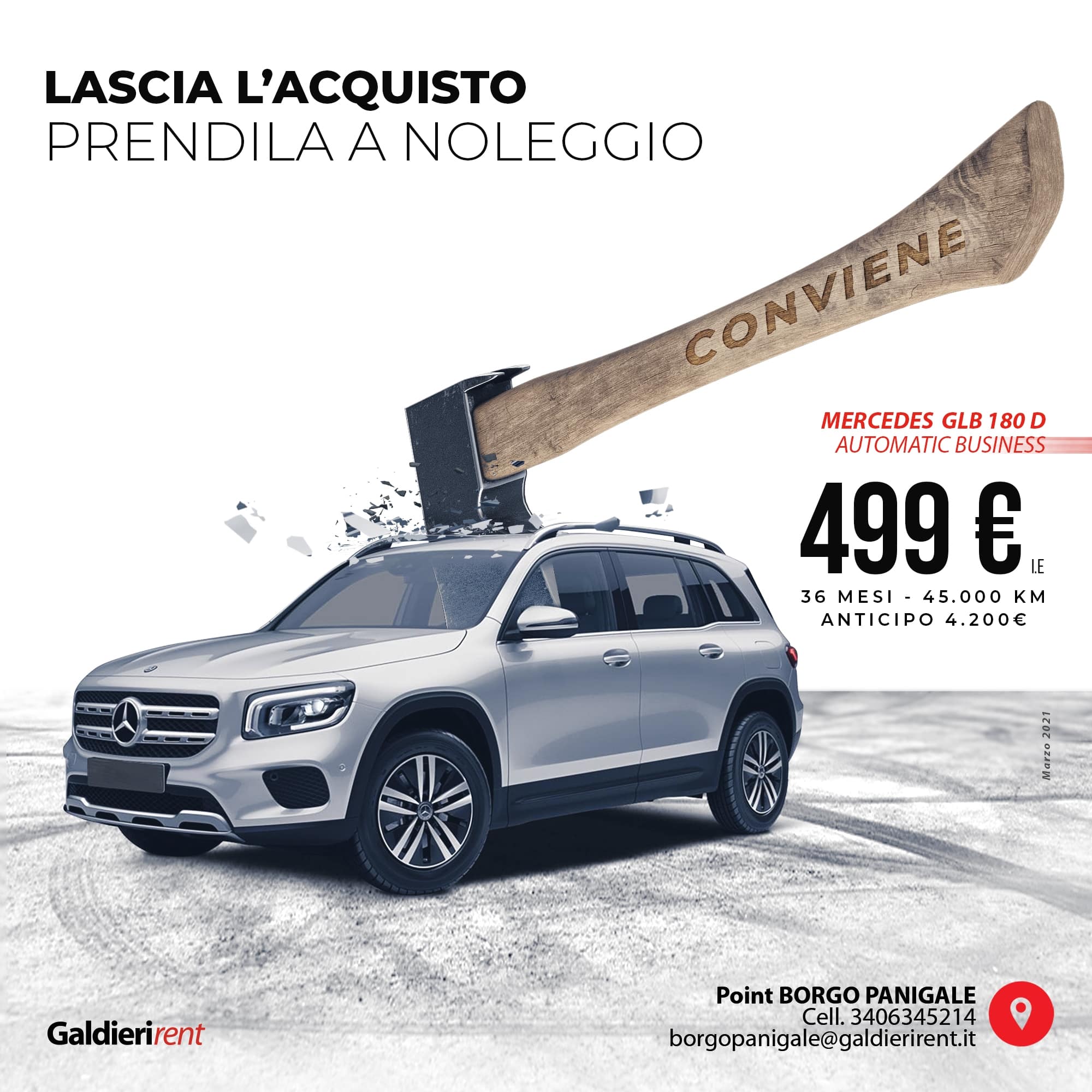 Mercedes GLB Noleggio Bologna 03/2021