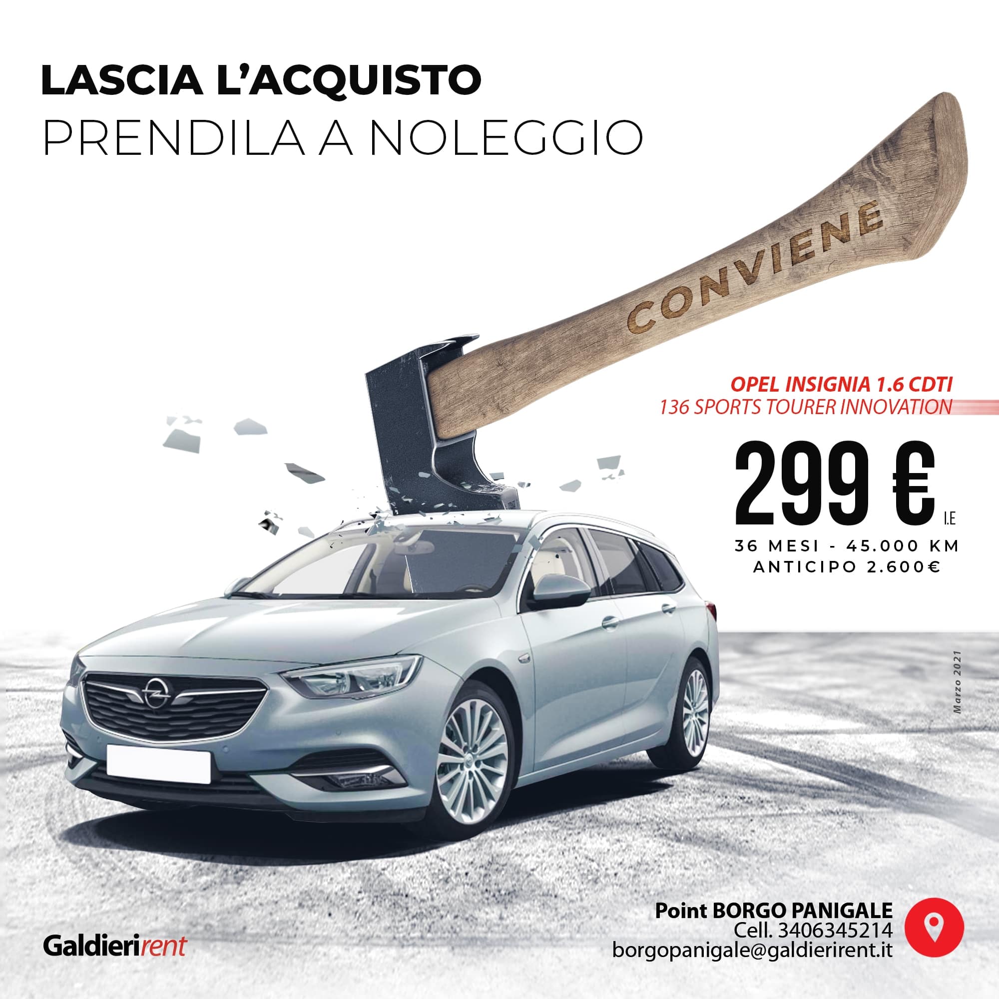 Opel Insigna Noleggio Bologna 03/2021
