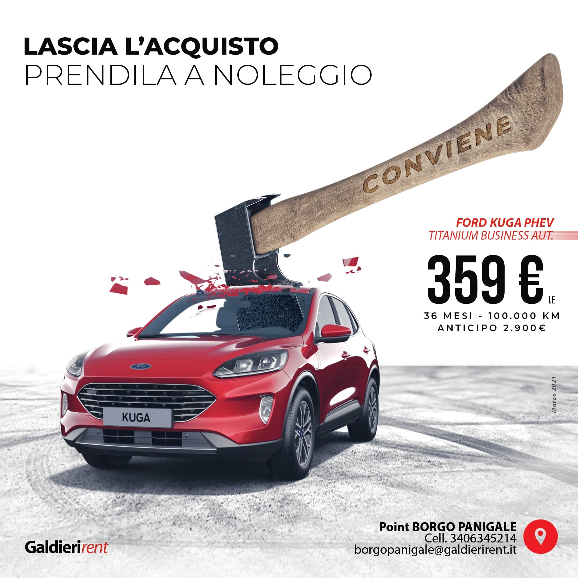 Ford KUGA Noleggio Bologna 03/2021