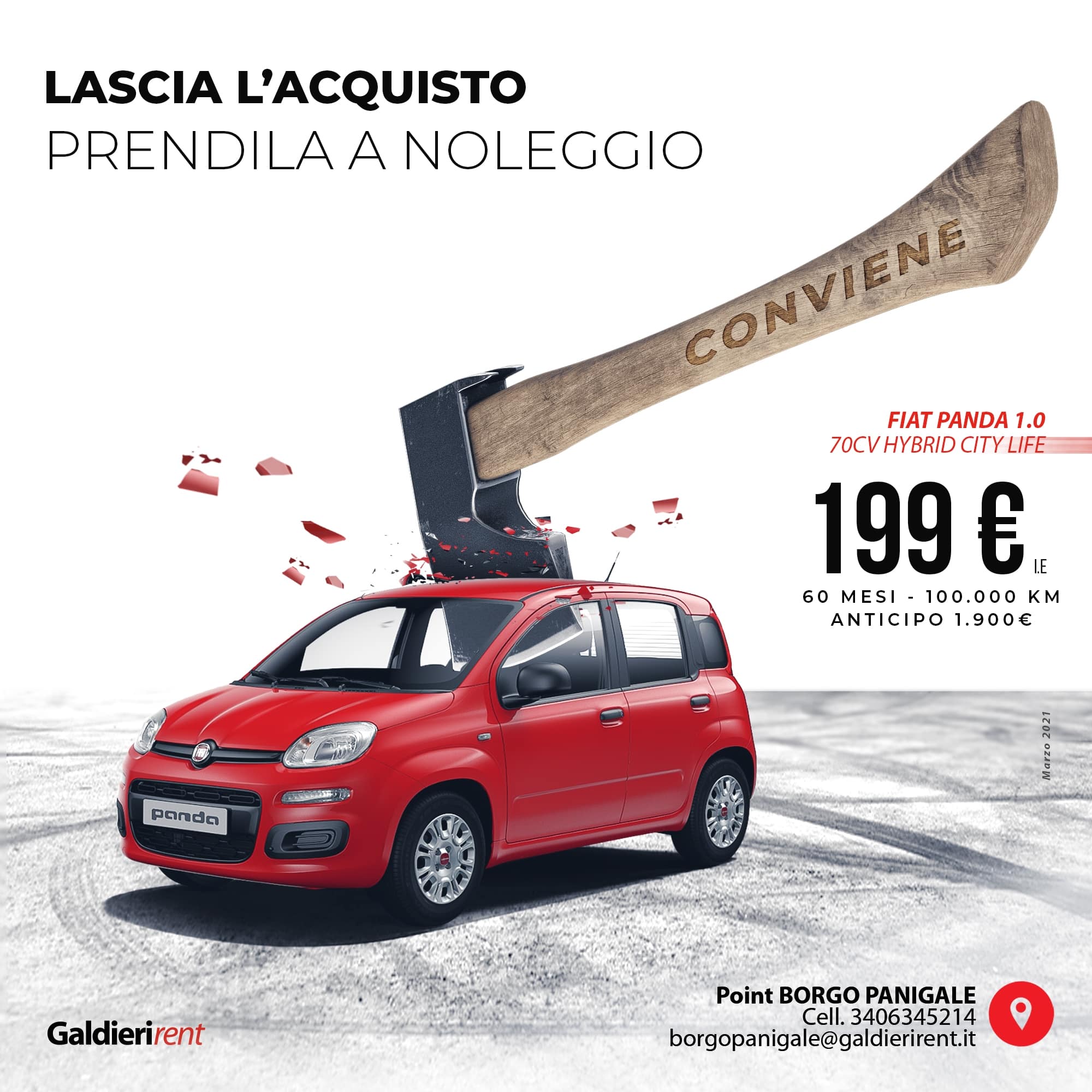 Fiat PANDA Noleggio Bologna 03/2021