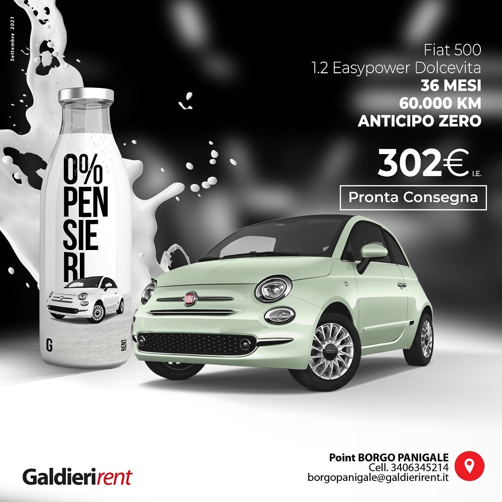 Fiat 500 Noleggio Bologna 11/2021