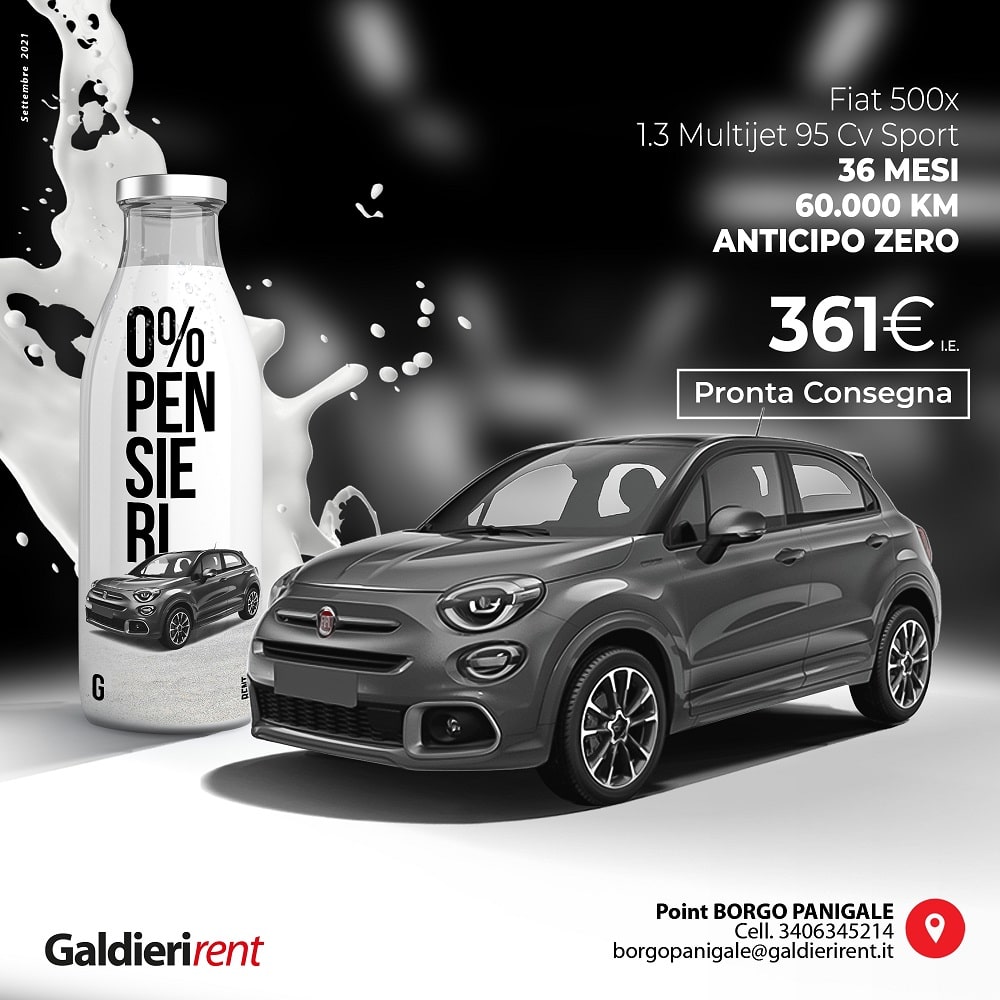 Fiat 500X Noleggio Bologna 11/2021