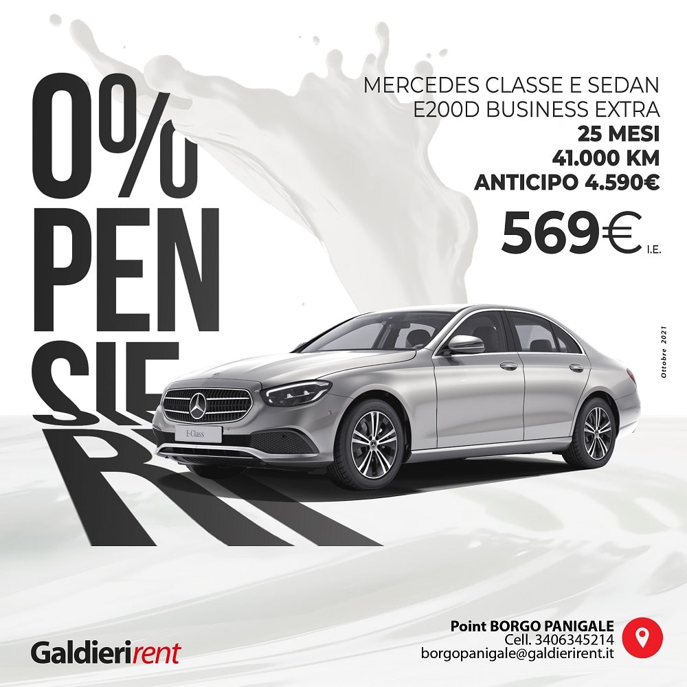 Mercedes E SEDAN Noleggio Bologna 11/2021