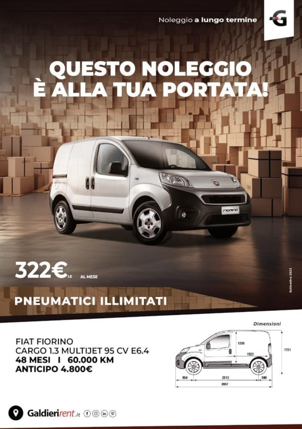 Fiat Fiorino Noleggio Bologna 11/2023