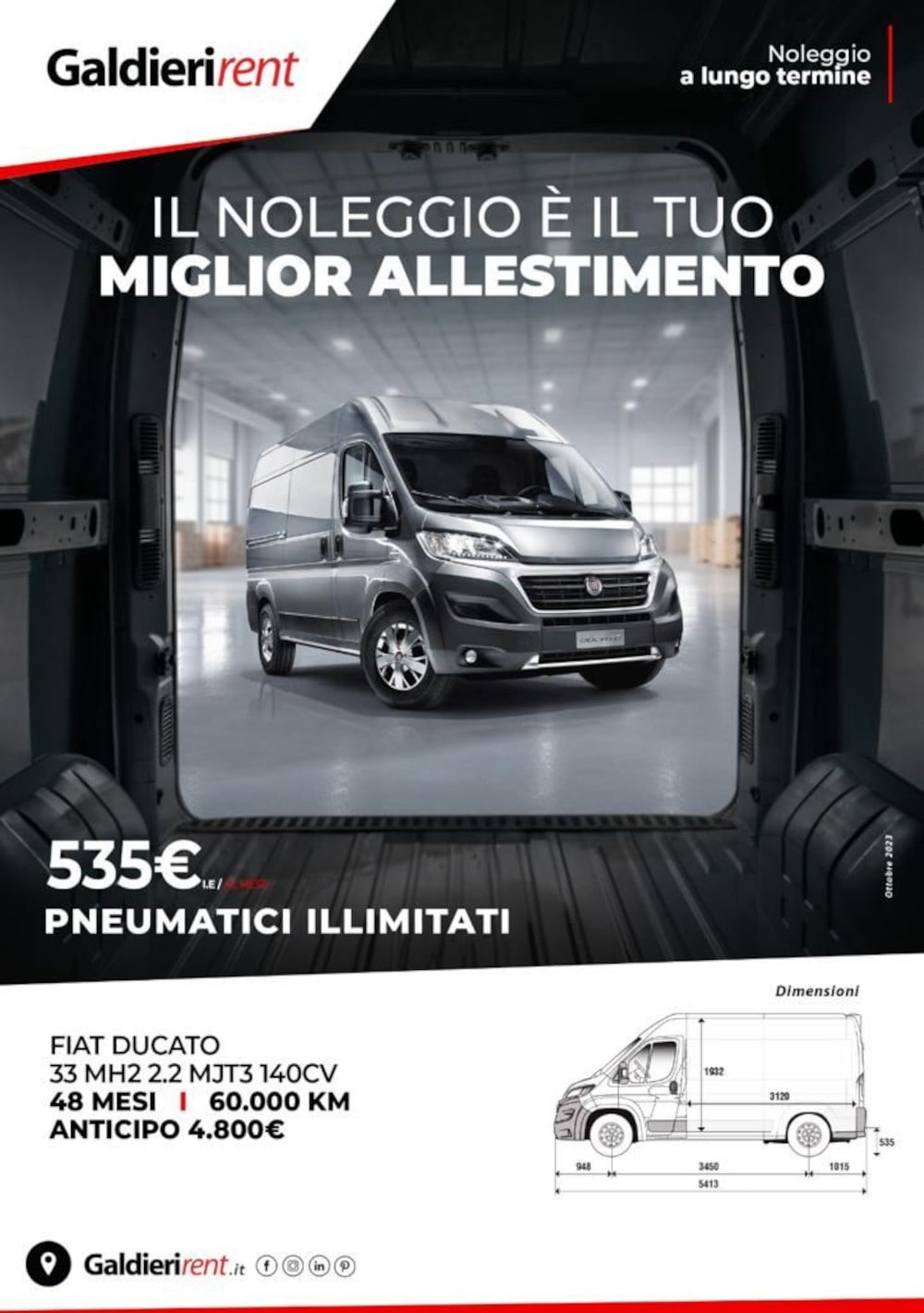 Fiat Ducato Noleggio Bologna 11/2023